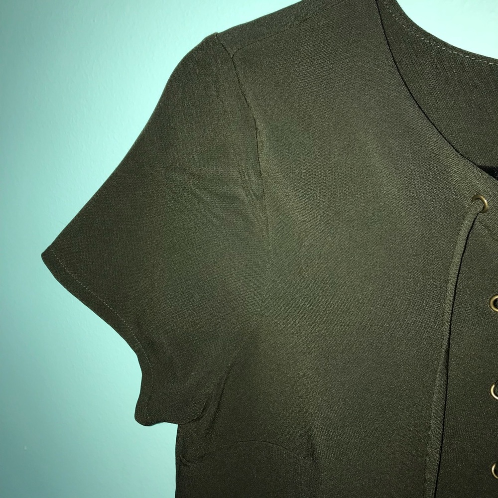 Olive Work Dress - Picture 4 of 5